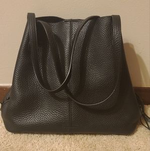 Rebecca Minkoff Black Pebble Studded Purse With Wristlet